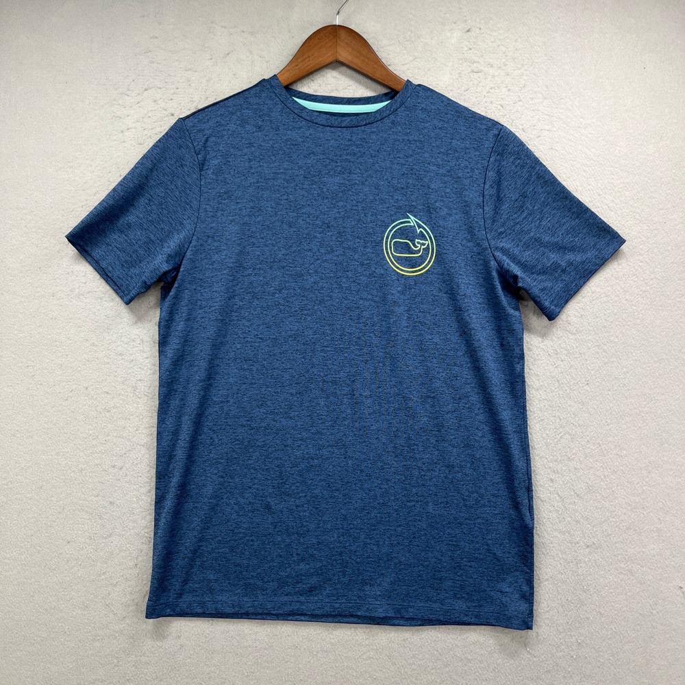Vineyard Vines Performance T Shirt Mens XS Blue Mahi Mahi Graphic Tee